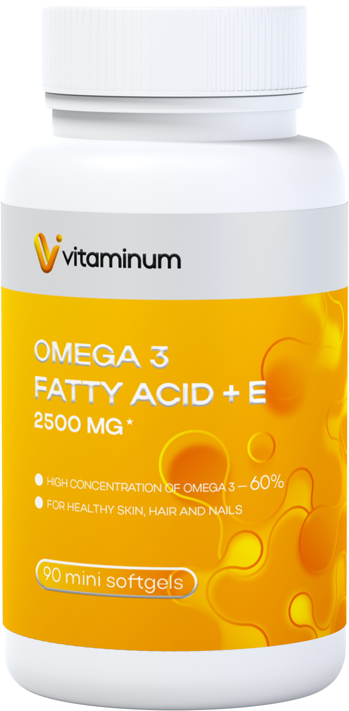  Vitaminum ОМЕГА 3 60% + витамин Е (2500 MG*) 90 капсул 700 мг  в Северодвинске