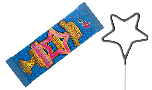  Бенгальские свечи фигурные 2 шт "Звездочка"  в Северодвинске